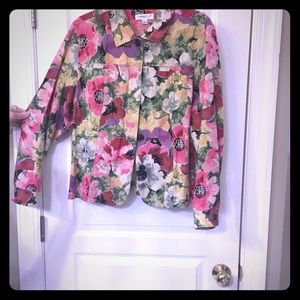 Unlined Floral Print Jacket